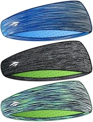 Mens Headbands 3 Packs Guys Sweatband and Sports Headband for Men for Running, Cross Training, Racqu