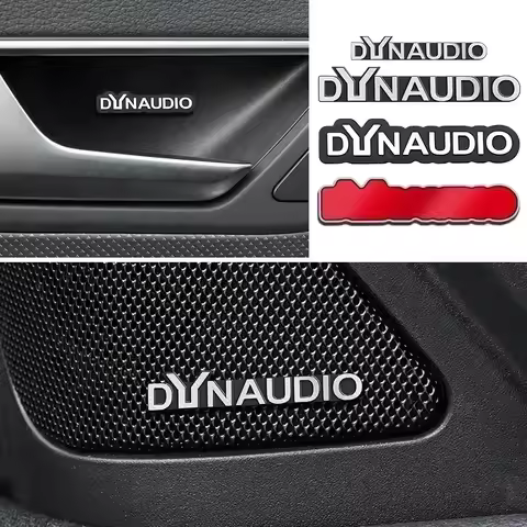 5pcs/10pcs high-quality Metal Dynaudio logo car Hi-Fi Speaker audio Speaker Badge stereo Emblem stic