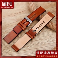 New Style Suitable for Dissay DZ4476/4482 DZ7408 DZ7406 DZ4318 Retro Cowhide Strap 24mm26mm