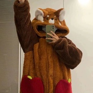 ชุดแรคคูนสำหรับผู้ใหญ่ชุดหมีชุดนอนการ์ตูนชุดนอนเครื่องแต่งกายคอสเพลย์ฮาโลวีนชุดนอนผู้ใหญ่ลายสัตว์ Md