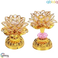 QBK6Q Lotus Flower Lamp, LED 220V Buddhist Lamp, Temple Sacrificial Supplies 3xAA Battery/Plug in 21