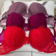 特價 現貨Victoria's Secret - Fancy Lace Rhinestone Strap Push up Bra - 維密 Bling bling 性感內衣