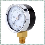 (SZHA) 4X Pressure Gauge - 0 - 30 Psi 0 - 2 Bar Mini Dial Gauge Compressor Meters Hydraulic Pressure