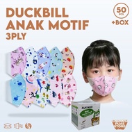 Masker Duckbill Anak isi 50pcs / box murah masker anak 3ply duckbill