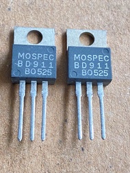BD911 BD912 (แพ็ค 1ชิ้น)สินค้าพร้อมส่งในไทยแบรนด์ MOSPECของแท้ ทรานซิสเตอร์ NPN 15A 100V Transistor