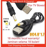 USB 5V Power supply USB Male To DC 4.0mm X 1.7mm Barrel Jack Connector for EV Pad SVI Mi TV box SONY