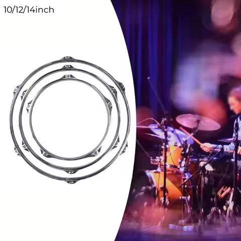 8/10/12/14In Snare Drum Plating Hoop Percussion Instrument Part Heavy Duty Rim Guard Metal Drum Hoop