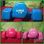 Vinyll dumbell 5lbs,6lbs,7lbs( 2pc set)