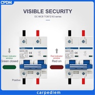 <Carpediem01>Circuit Breaker 6/10/16/20/25/32/40/50/63Amp Solar MCB For DC Power Systems
