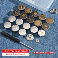 10pcs jeans button adjustable waist shrinker Nail free metal button Removable I-button seam free wai