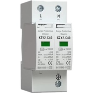 KZY2-C40 2P AC 275V 385V 20KA-40KA Lightning Arrester Surge Protector SPD with PE Household Safety E