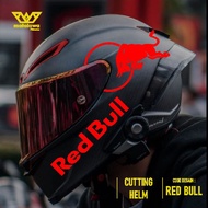 STIKER CUTTING REDBULL HELM FULLFACE FULL SET
