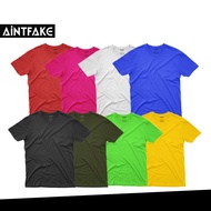 AINTFAKE Unisex Plain T-shirt-SIZE S-XL SHORT SLEEVE-100%COTTON