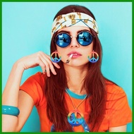 ✻ Hippie Dressing Accessory Durable Hippie Costume 60s 70s Style Retro Vintage Hippie Outfit Set for Bars Parties tongmy