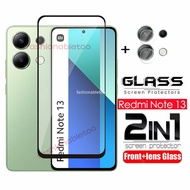 2 in 1 Screen Protector Tempered Glass Film For Redmi Note 13 pro plus 13R pro 13Rpro 13 Turbo 13Tur