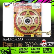 GEGANCU BELAKANG STT HARDEN STEEL REAR SPROCKET (SR3-79-39T) RKV200G-428-39T FOR BENELLI 150S, TNT13