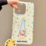 Phone Phone Case Suitable for iPhone Korean Cute Color Line Pointed Hat Cat 17/16/15promax/1413/12/1