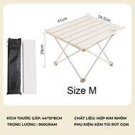 Bàn Xếp Gấp Gọn Dã Ngoại Cắm Trại Hợp Kim Nhôm Size M L XL Phượt Du Lịch Cafe Độ Bền Cao Camping -