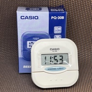 [TimeYourTime] Casio Clock PQ-30B-7D Traveler Small Size White Digital Snooze Alarm Table Clock PQ-30B-7 PQ-30B