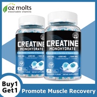 Ozmolts Creatine Gummies Creatine Monohydrate Muscle Build and Strong BCAA Gummy Blueberry 60pcs