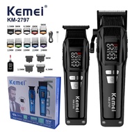 Kemei km-2797 ปัตตาเลี่ยนตัดผมกันขอบ มอเตอร์แรง ปัตตะเลี่ยนไร้สาย ปรับความเร็วได้ สูงสุด 9000RPM