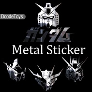Metal Sticker Gundam Head - RX-78 Zaku Destiny 00 Raiser Sinanju Wing Zero F-91 Hi-Nu Unicorn - not 