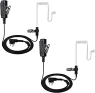 UAYESOK Sound Tube Headset, Radios Earphones Headphones with PTT Microphone for Motorola 2 Pin CP040
