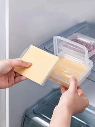 1個乳酪分裝容器,密封水果收納盒與奶油塊組織者,適用於冰箱,大蒜洋蔥調味料收納盒