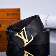 Original LV Belt Men's and Women's Belt New Fashion Classic Retro Belt Leather Belt Business Luxury Leisure All-match Sports Beltkhg