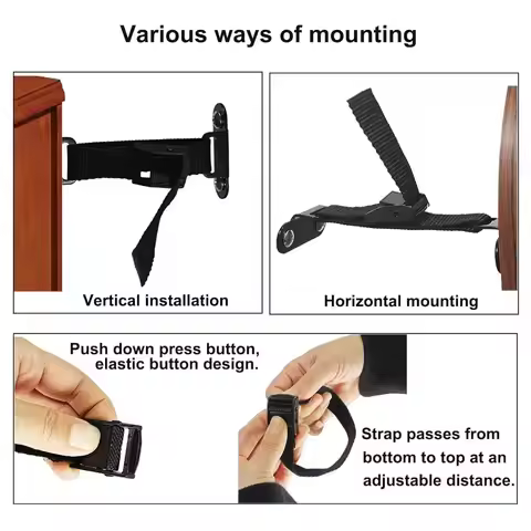 Easy Install Earthquake Proof Furniture Anchors Adjustable Universal Wall Anchor Unisex Proofing Fur