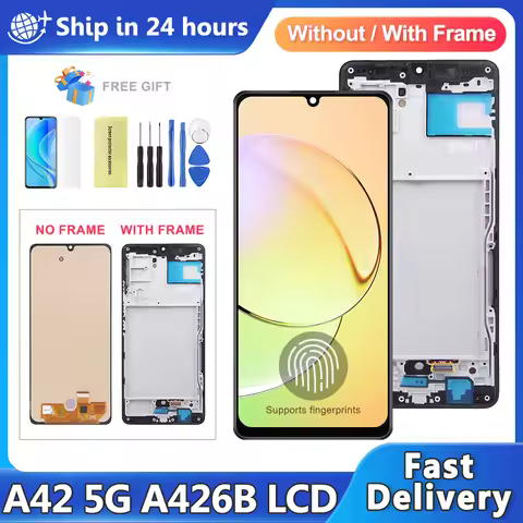 OLED A42 Screen For Samsung A42 5G LCD A426B A426U LCD Display Touch Screen Digitizer Replacement Fo