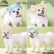 【SG】Adjustable Dog Hat with Ear Holes Pet Fisherman Cap Puppy Cat Sun Hat Pet Accessories