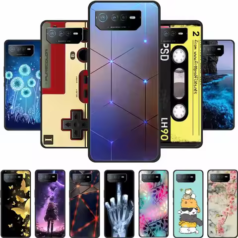 For Asus ROG Phone 6 Pro Case Phone6 Pro Coque Black TPU Silicone Soft Back Cover Case For Asus ROG 