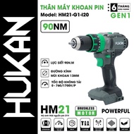 Máy khoan pin HUKAN HM21-G1-I20 Lực siết 90Nm Có tạo xung 3 chức năng 13mm Đầu autolock