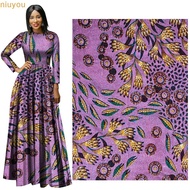 Niyomy 1 Yard Cotton Wax Print Ankara Fabric with Gold Foil Shimmer - Ideal for Dresses & Accessorie