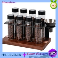 hhuueHopper Wooden Display Stand Coffee Bean Storage Tube Single Dose Coffee Bean Cellar Celler One-