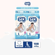 Combo of 2 Packs of Lex Baby Diapers Size M56/ L54/ XL50/ XXL48 Outstanding Quality / Diaper Superma
