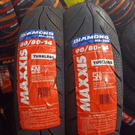 Maxxis Diamond 80/80 & 90 Tire Set 14 Tubeless MaticRing