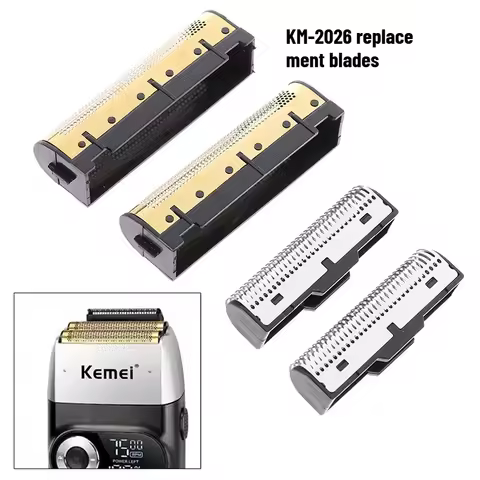 Hiqh Quality Replacement Double Foiled Blades Net Cover for Kemei KM-2026 P600 Electric Shaver Repai