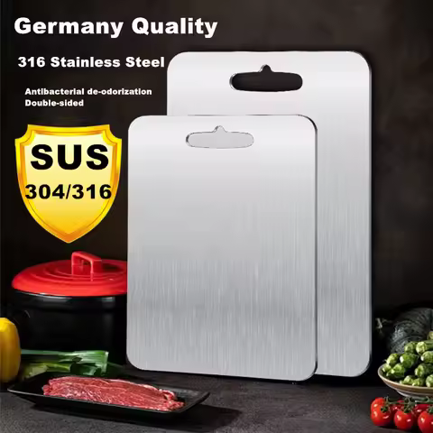 316 Stainless Steel Panel and Chopping Board Kitchen Household Thickened Double Sided Cutting Board