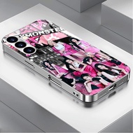 babymonster 09 Luxury Plated Frame Glass Phone Case For Samsung Galaxy S22 S23 S24 S25 S26 Ultra A22