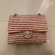 Chanel 橫條CF 毛呢25cm