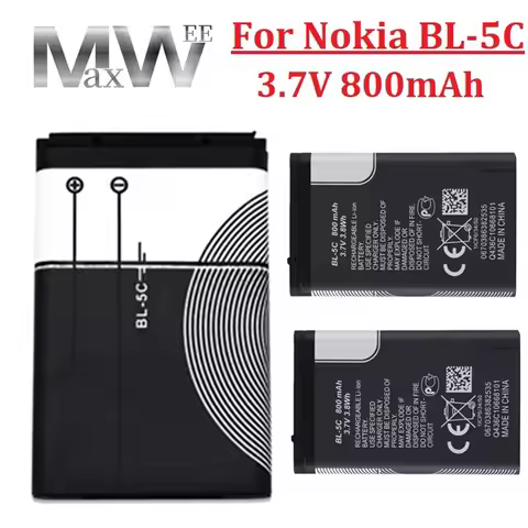 BL5C BL-5C BL 5C 3.7V 800mAh Lithium Polymer Phone Battery For Nokia 1100 1110 1200 1208 1280 1600 2