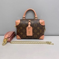 LV Petite Malle Souple老花粉色八角盒子