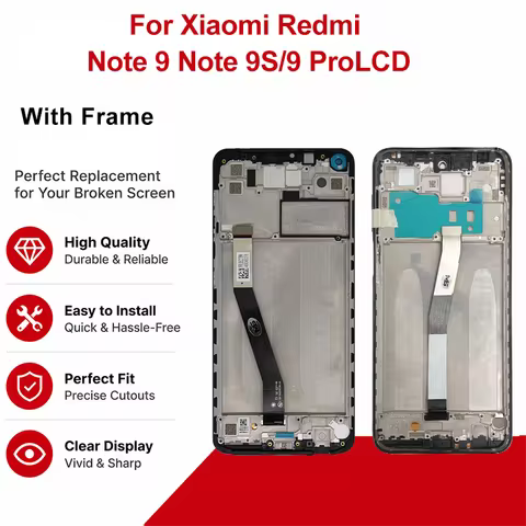 For Xiaomi Redmi Note 9 PRO LCD M2003J6B2G Display Touch Screen Note 9S M2003J6A1G For Redmi Note 9 