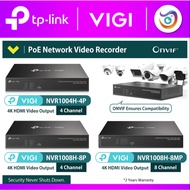 TP-Link VIGI NVR1004H-4P NVR1104H-4P (4-Channel) / NVR1008H-8P NVR1008H-8MP (8-Channel) PoE Network 