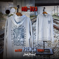 เสื้อฮู้ดดี้ผู้ชาย Jack Russel Handwerk HD-103 Robot Design Black/Grey