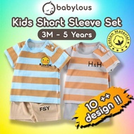 Kids Short Sleeve T Shirt Set Clothes Baju Budak Bayi Murah Baju Baby Boy Girl Newborn Clothing Chil