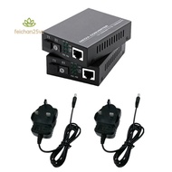 1 Pair Fiber Transceiver 100Mbps 20KM Single Mode Single Fiber SC Gigabit Media Converter 1310/1550n