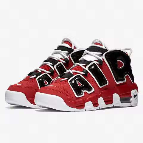 Nike genuine Air More Uptempo GS children's tarpaulin basketball shoes 415082-600